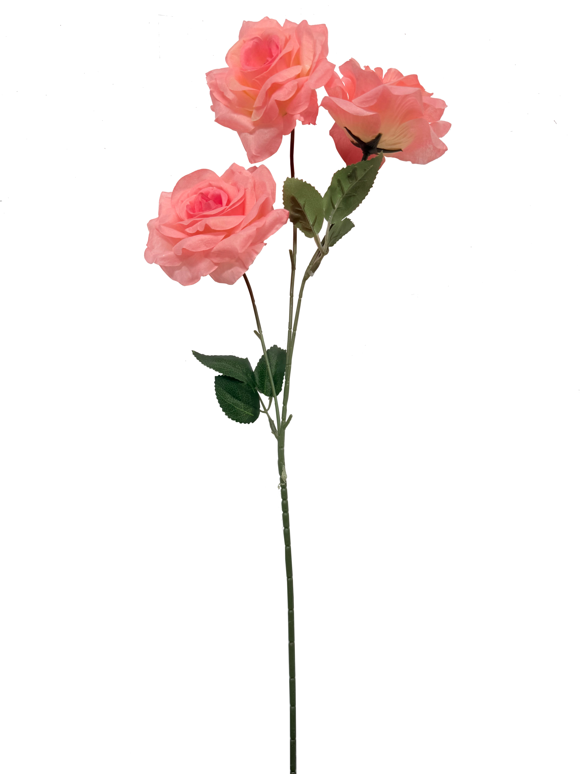 Vara de Rosas Artificiales Premium – Rosa Salmón Vibrante