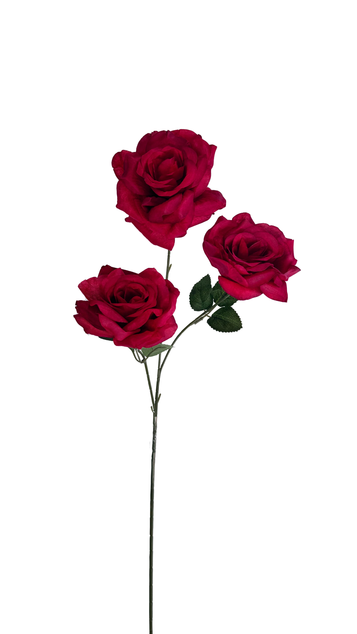 Vara de Rosas Artificiales Premium – Rojo Terciopelo Elegante