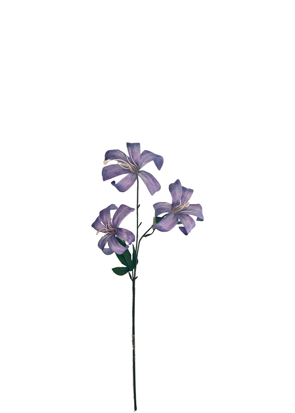 Vara de Flores Artificiales de Lirio Silvestre – Violeta Lavanda Suave