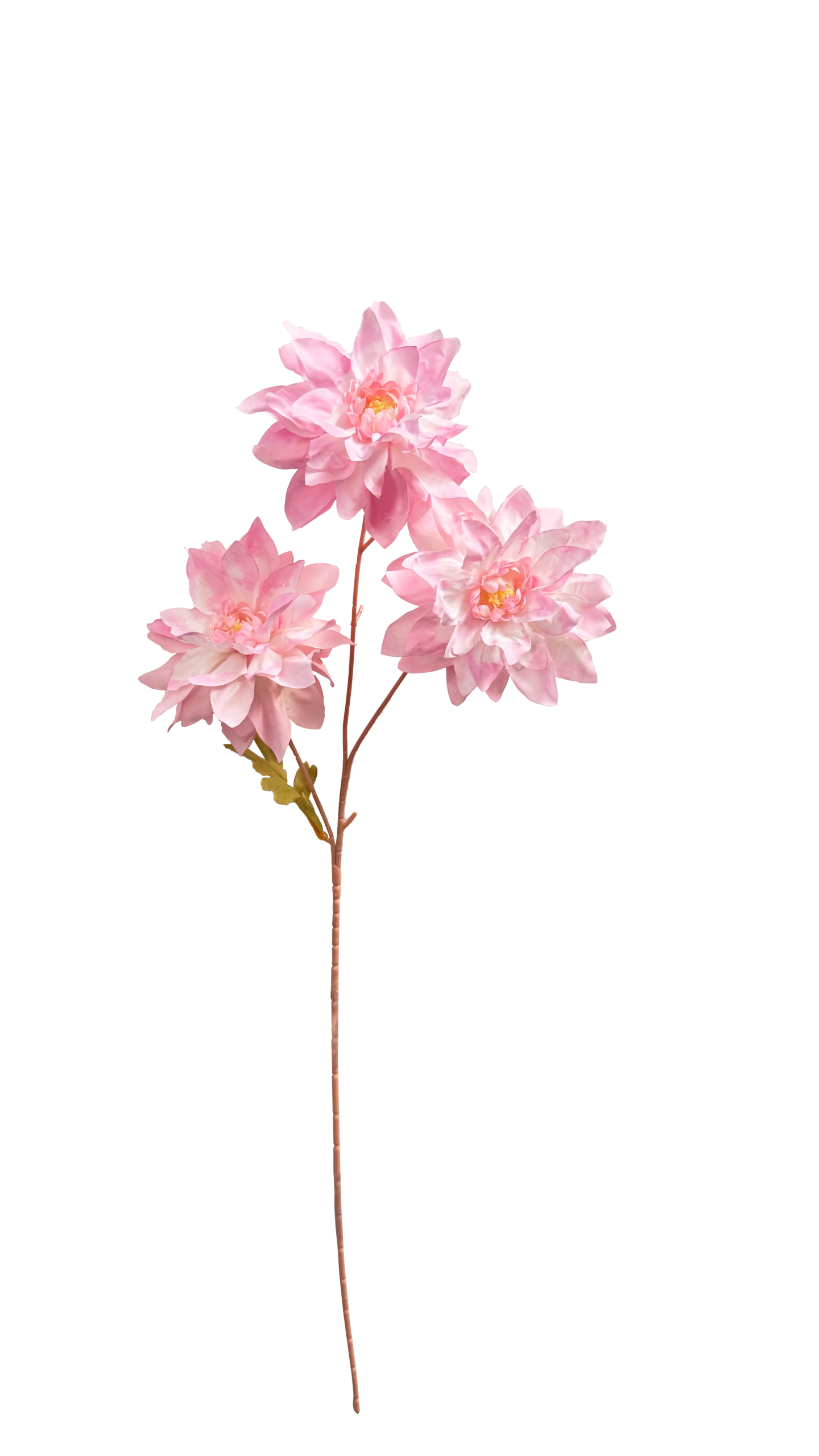 Vara de Flores Artificiales de Dalia – Rosa Pastel Romántico