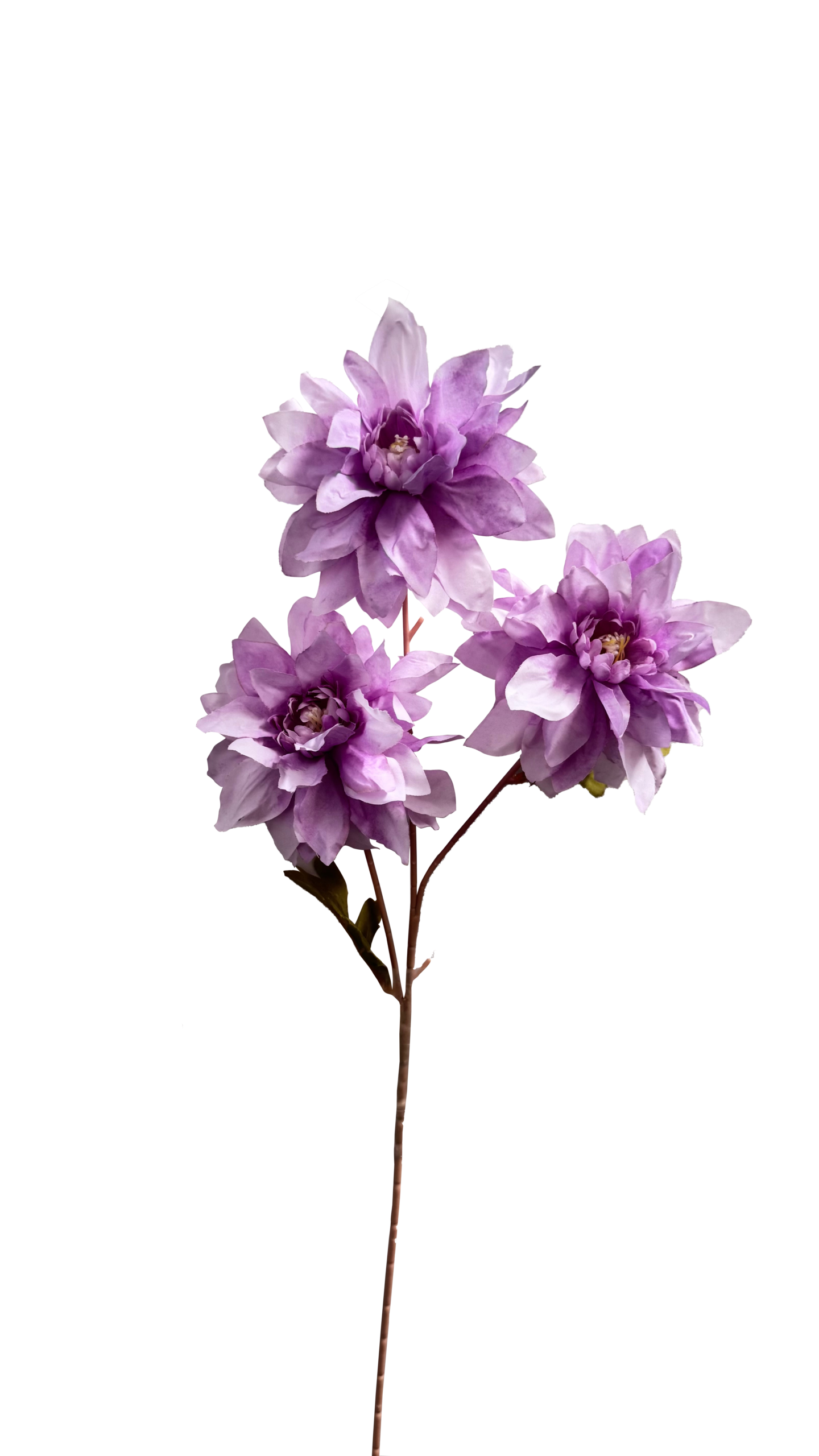 Vara de Flores Artificiales de Dalia – Violeta Lavanda Sofisticado