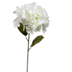 Vara de Hortensia Artificial Premium – Blanco Puro Luminoso
