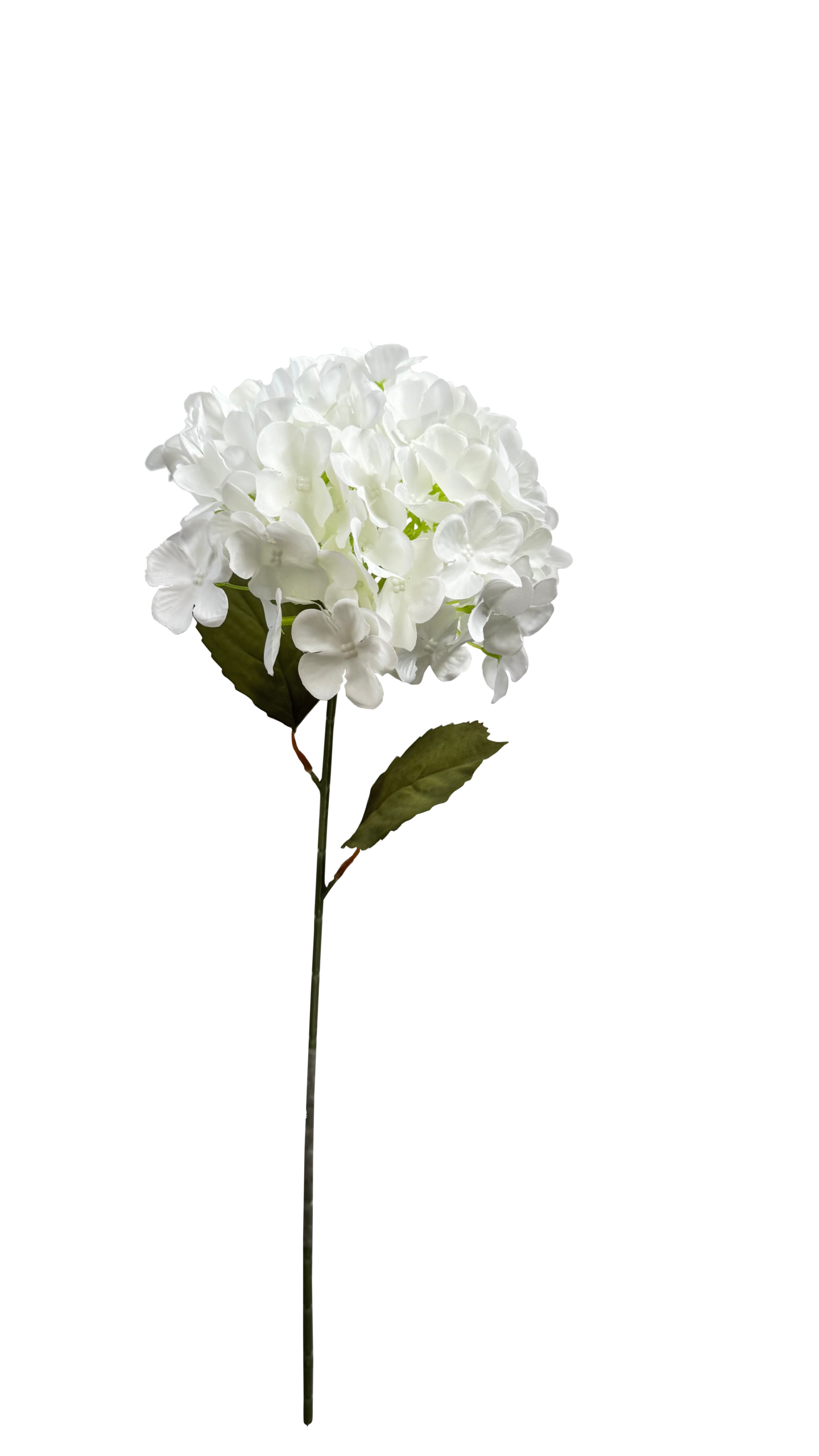 Vara de Hortensia Artificial Premium – Blanco Puro Luminoso