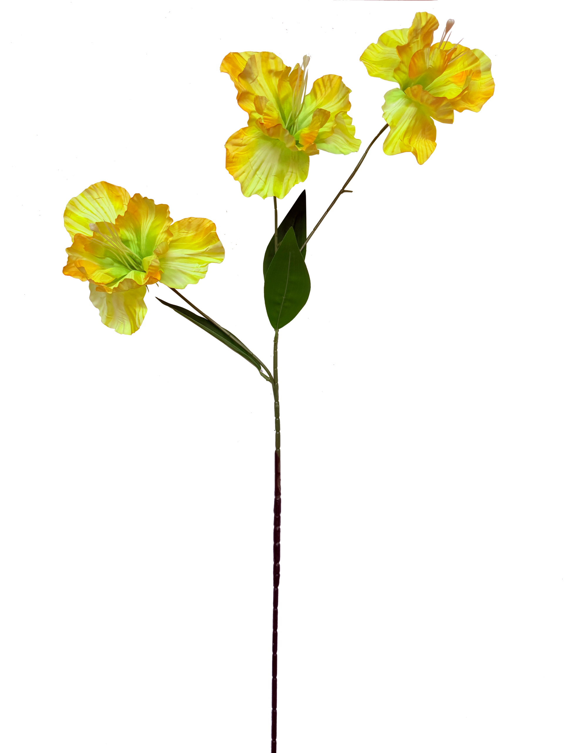 Vara de Flores Artificiales de Alstroemeria (Astromelia) Premium – Amarillo Sol Vibrante