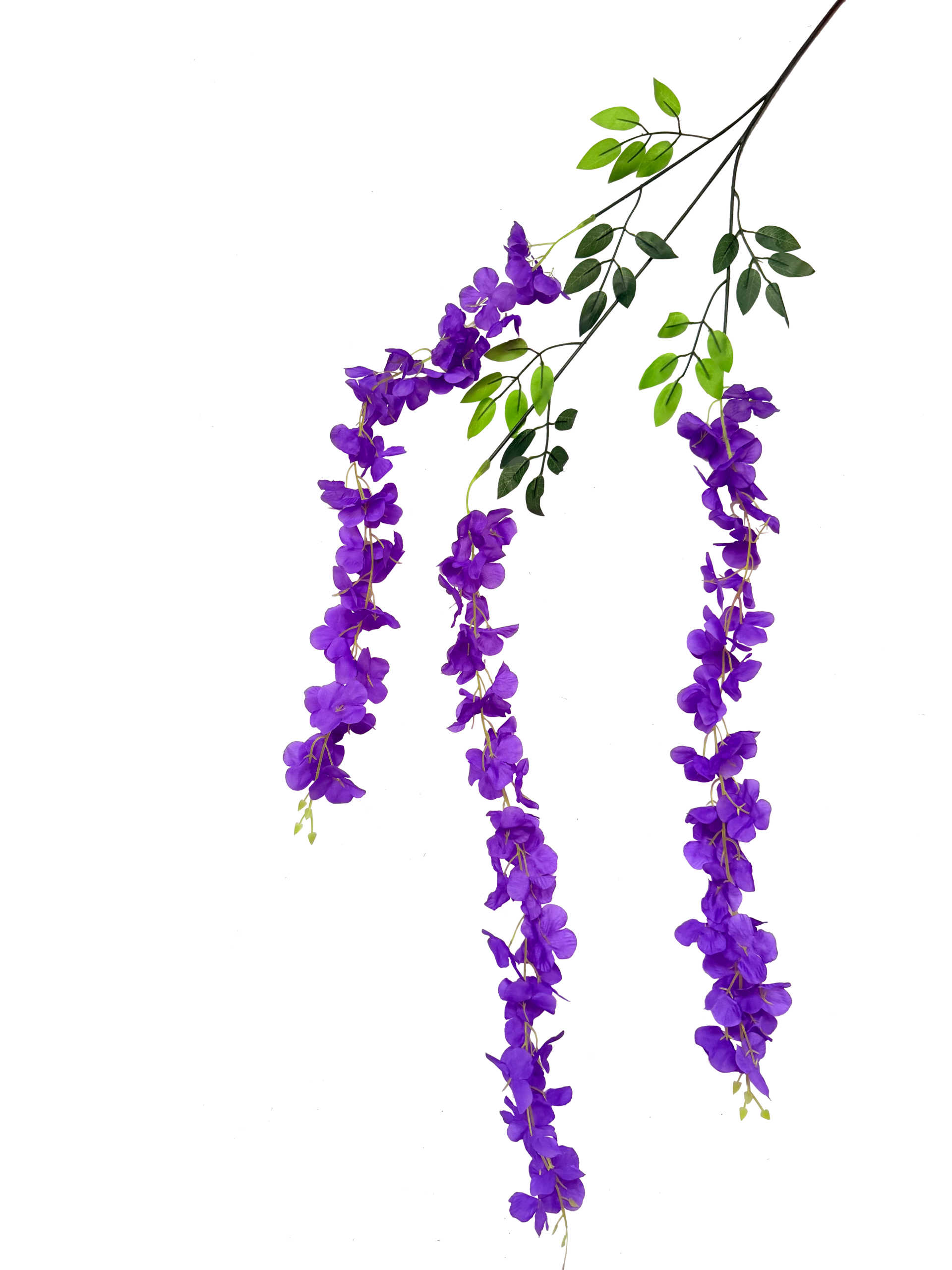 Guía de Flores Artificiales de Glicinia (Wisteria) – Blanco Puro Elegante