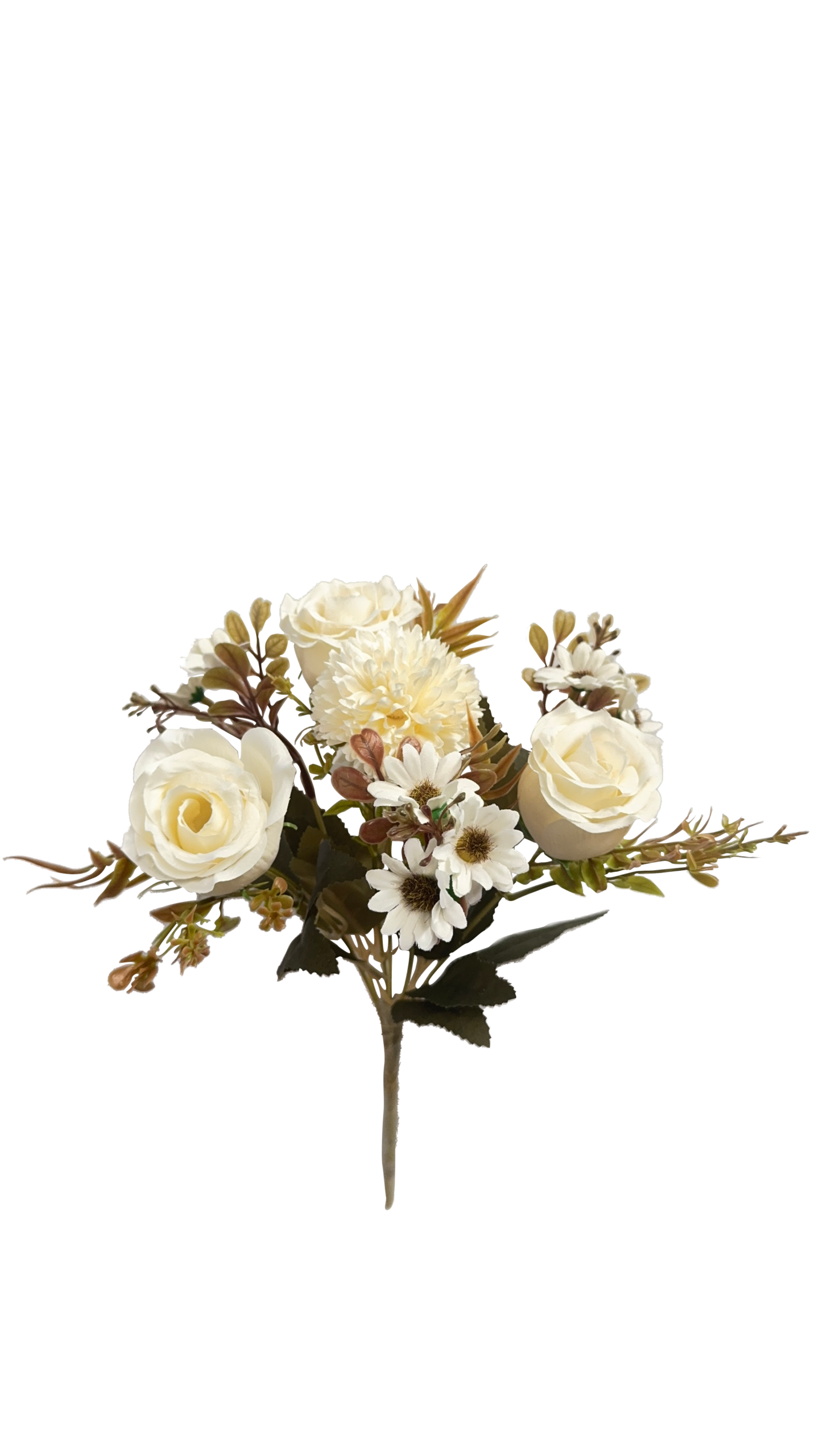 Vara de Flores Artificiales de Delphinium (Espuela de Caballero) – Blanco Marfil Atemporal
