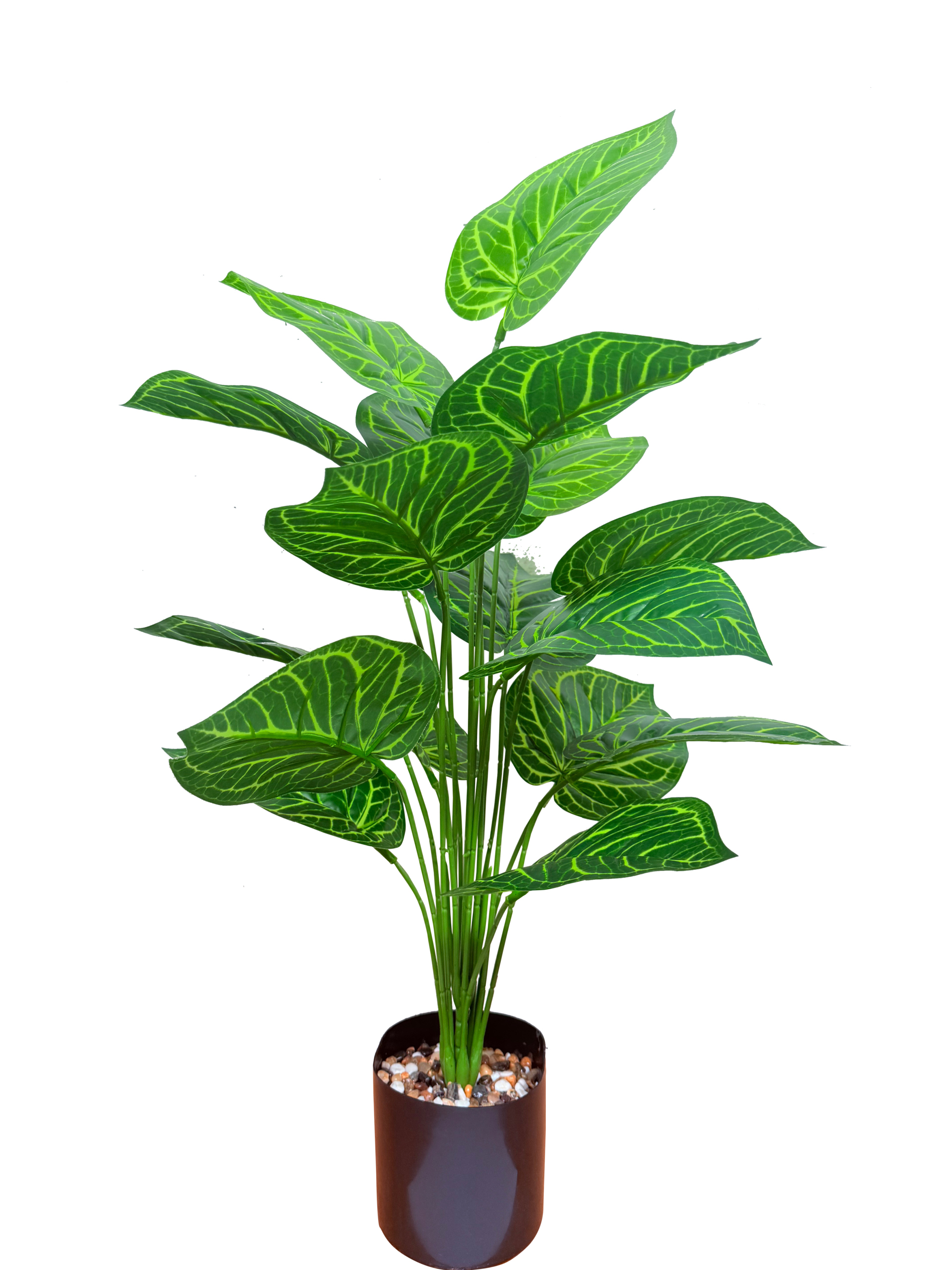 Planta Artificial de Follaje Variegado – Elegancia Botánica Detallada