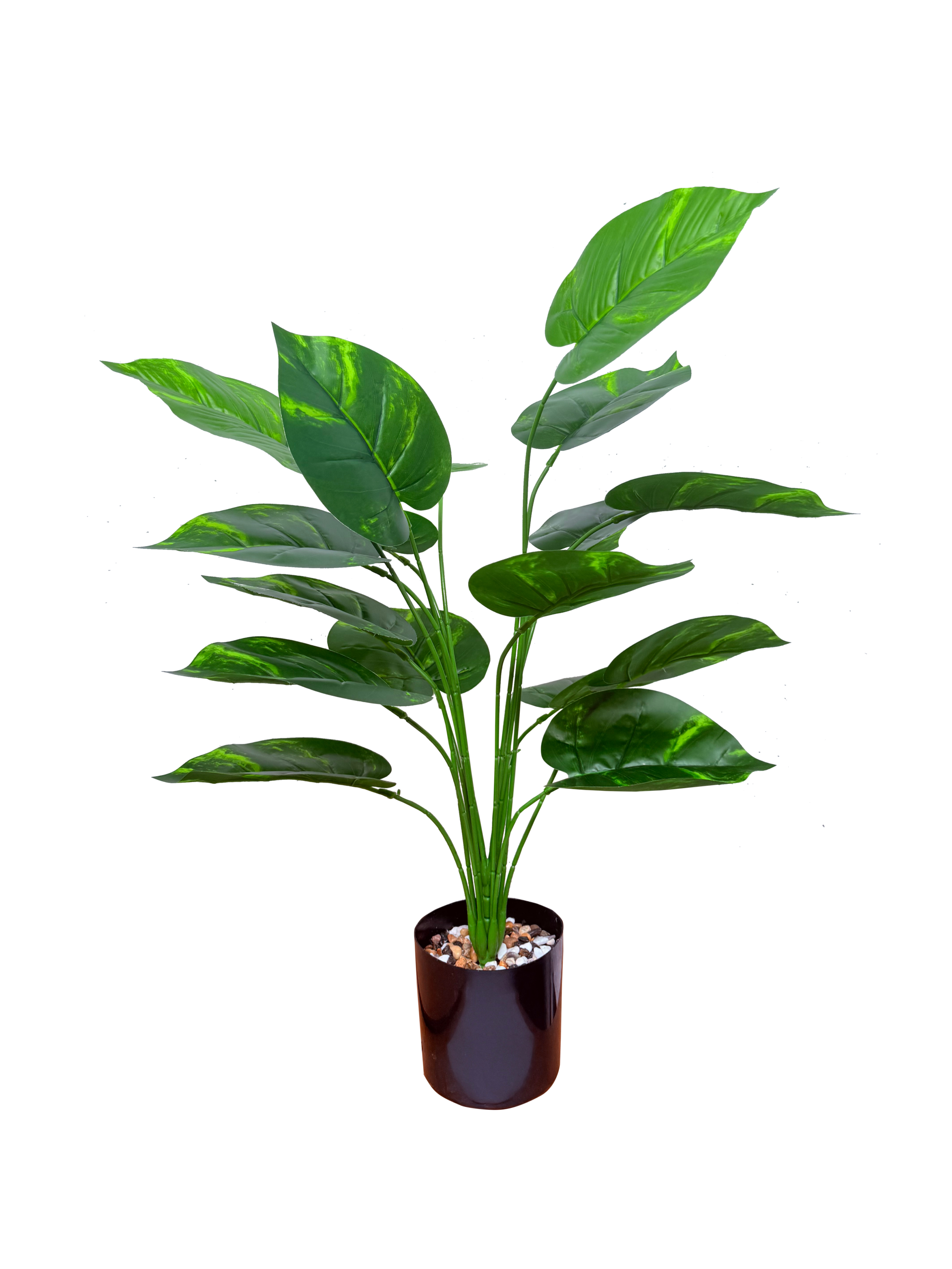 Planta Artificial de Hojas Variegadas – Follaje Fresco y Decorativo