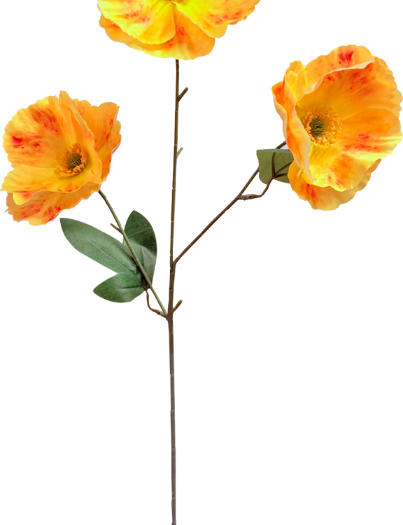 Vara Artificial de Amapola Amarilla Premium – Calidez y Brillo Tropical para Interiores