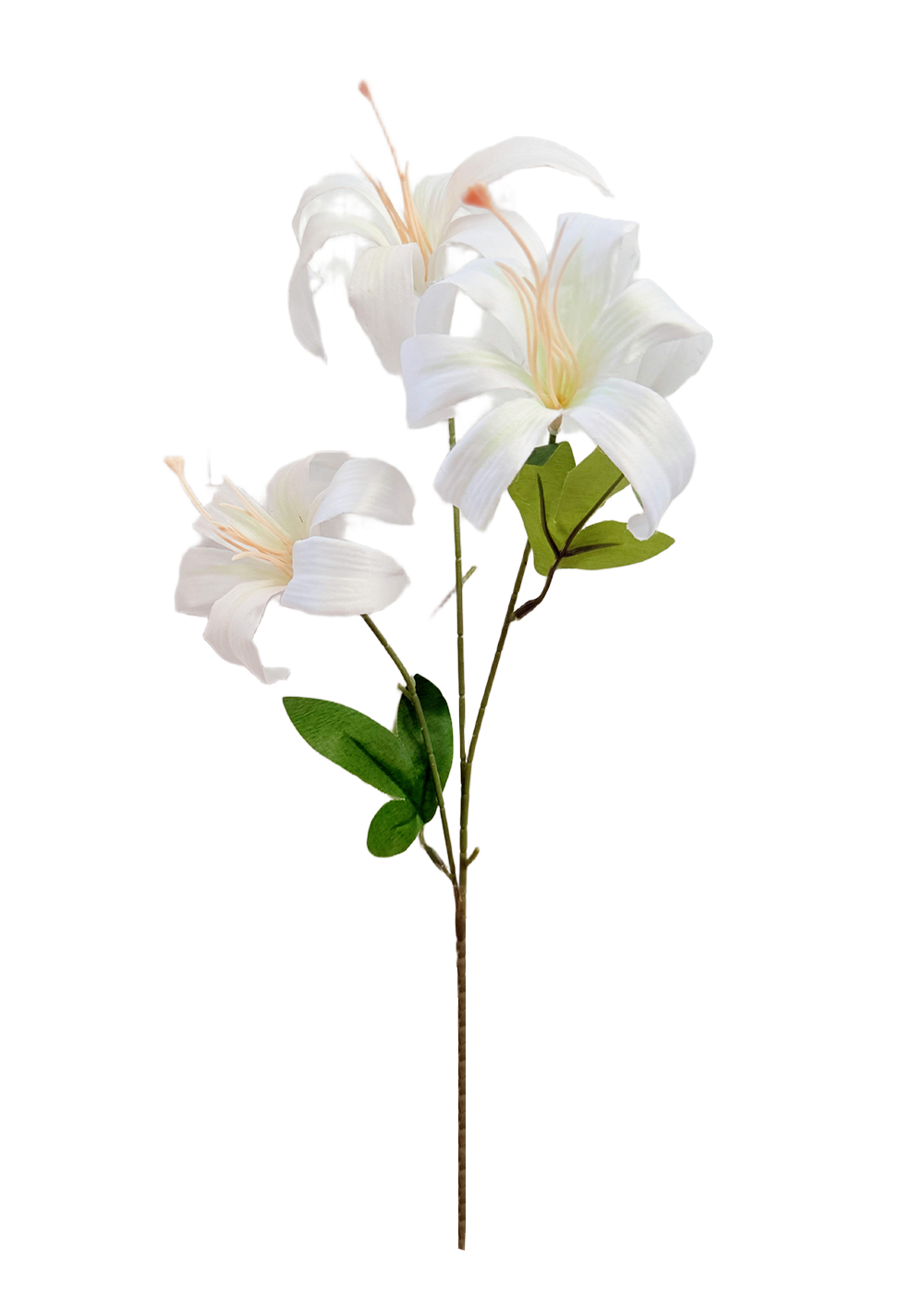 Vara Artificial de Lirios Premium – Elegancia Floral en Tono Blanco