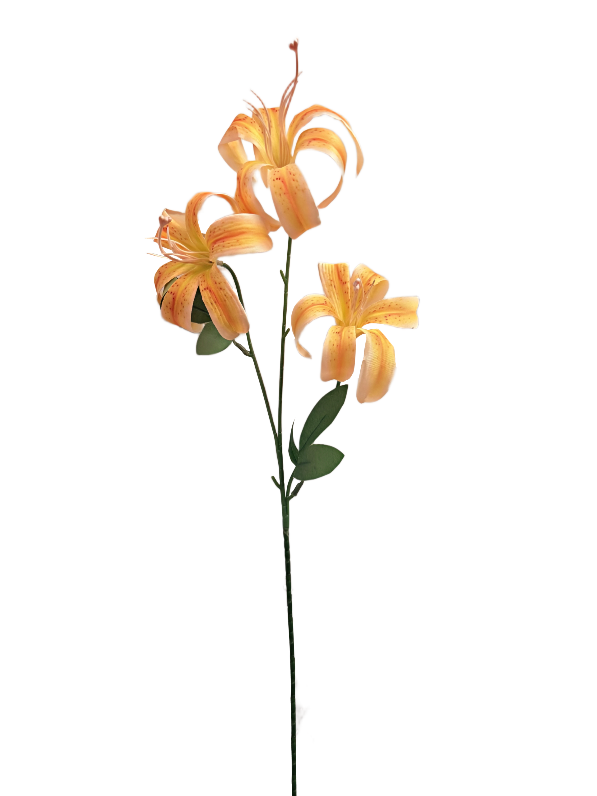 Vara Artificial de Lirios Premium – Elegancia Floral en Tono Naranja y Amarillo