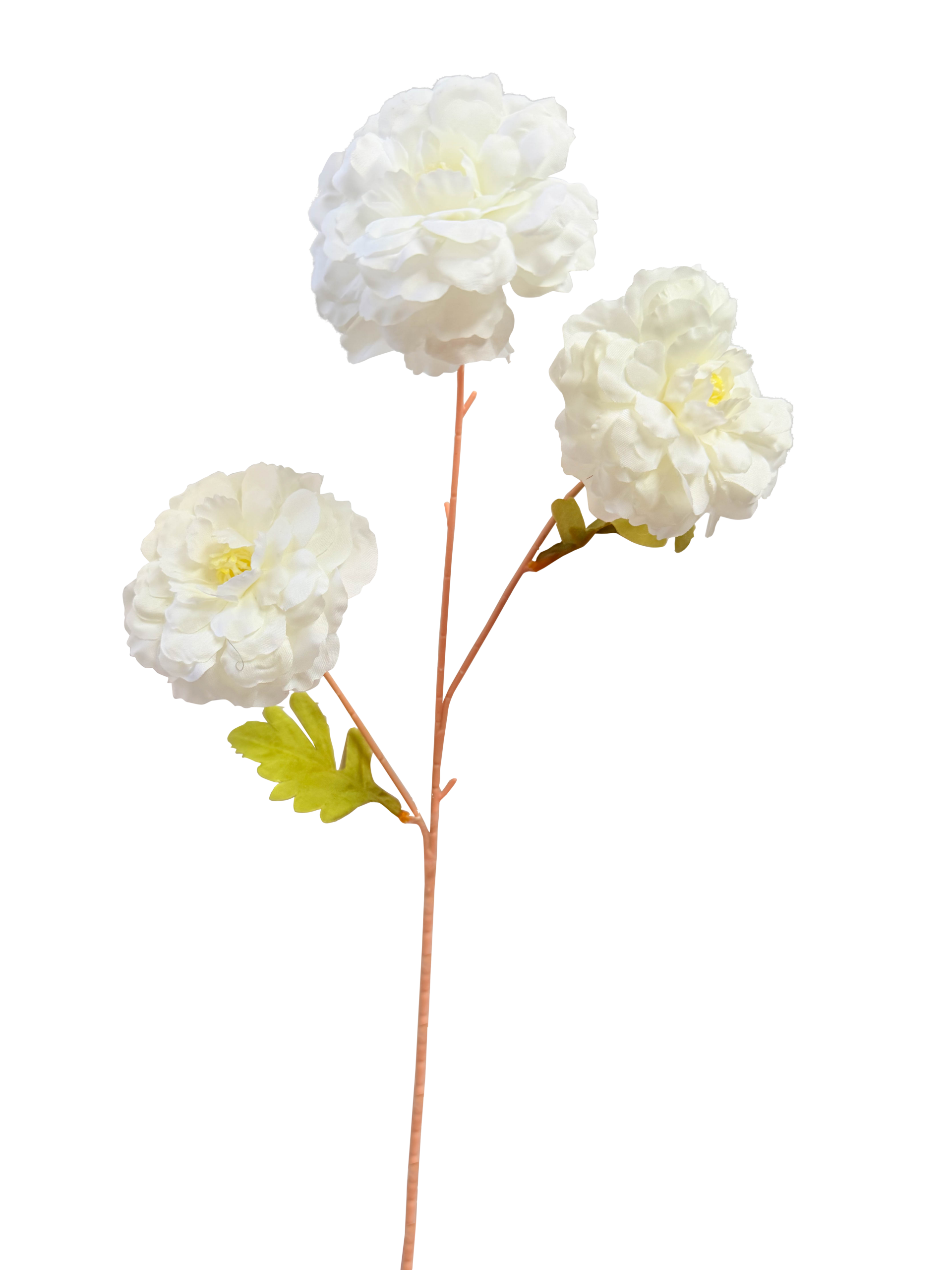 Vara Artificial de Crisantemos Premium – Elegancia Floral en Tono Blanco Marfil