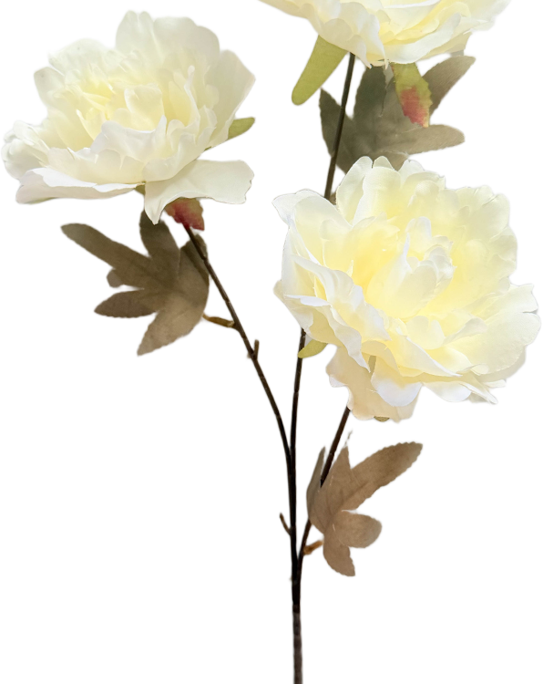 Vara Artificial de Crisantemos Premium – Elegancia Floral en Tono Amarillo Suave / Crema