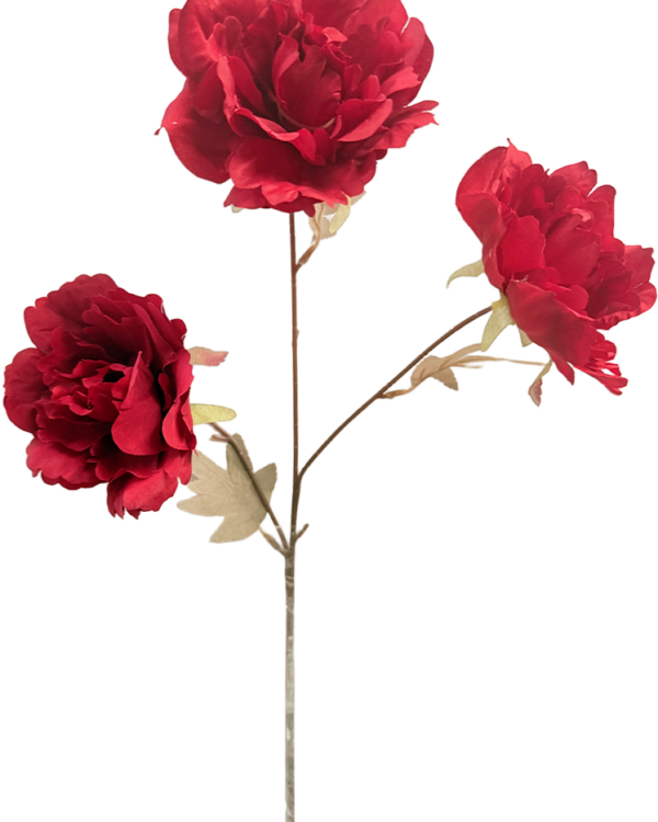 Vara Artificial de Crisantemos Premium – Elegancia Floral en Tono Rojo Carmesí