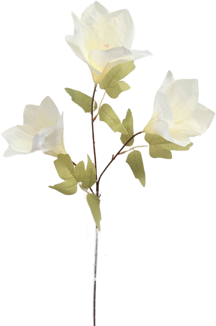 Vara Artificial de Lirios Premium – Elegancia Floral en Tono Blanco Marfil