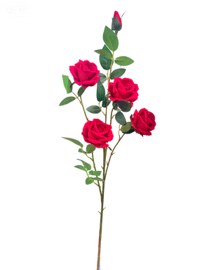 Vara Artificial de Rosas Premium – Elegancia Floral en Tono Rojo Pasión