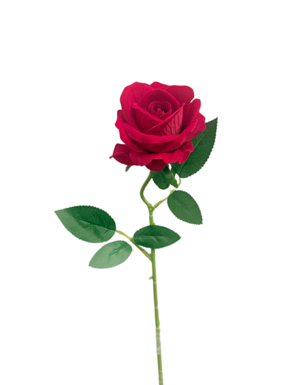 Vara Artificial de Rosa Premium – Elegancia Floral en Tono Rojo Pasión