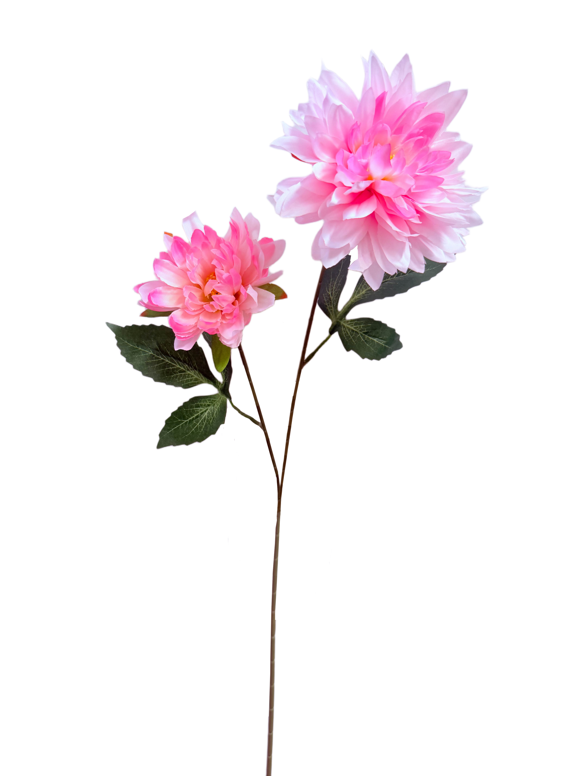 Vara Artificial de Dalia Individual Premium – Elegancia Floral en Tono Rosa Vibrante y Matices Pastel
