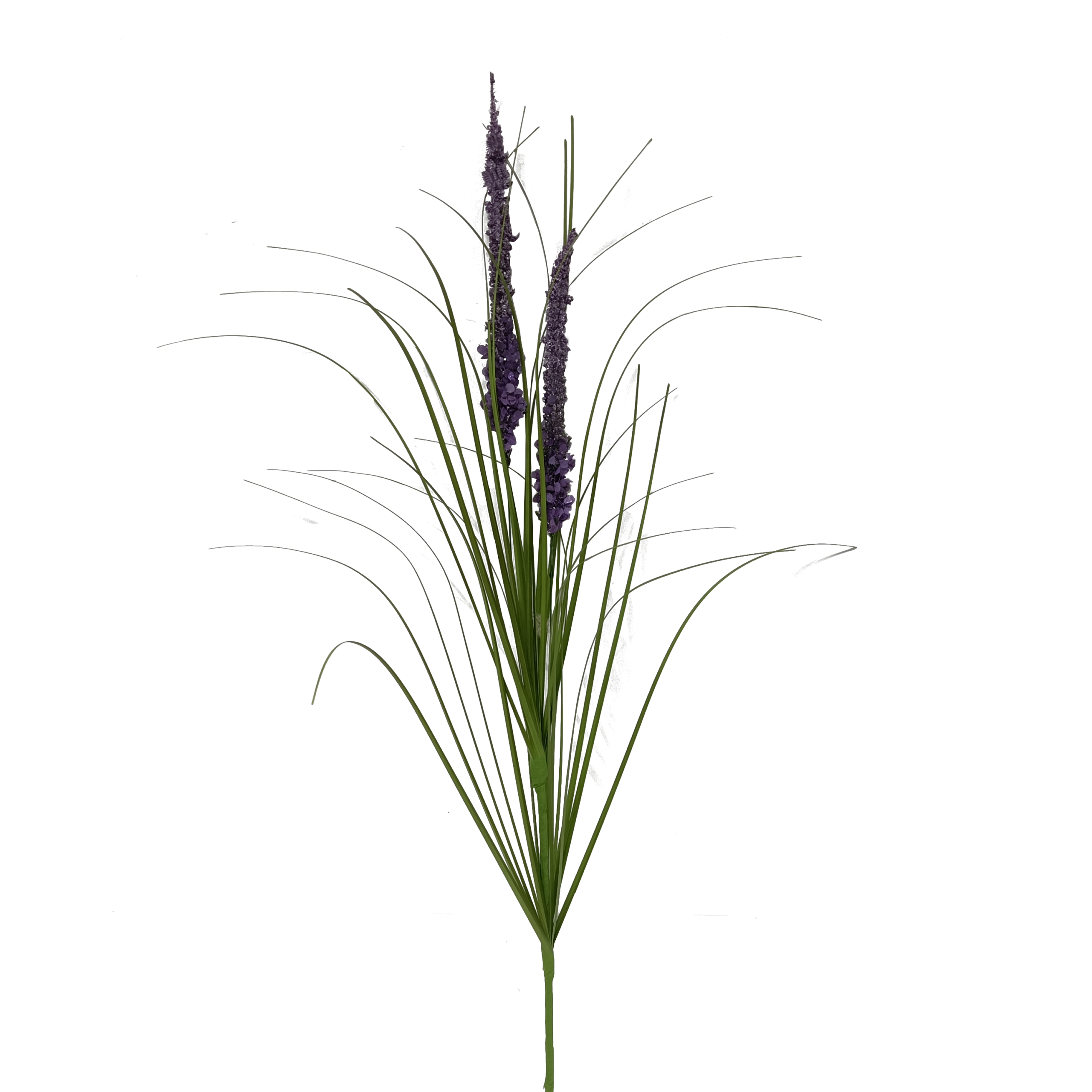 Vara Artificial de Pasto Ornamental con Espigas de Lavanda Premium – Elegancia Natural en Tono Verde y Violeta Silvestre