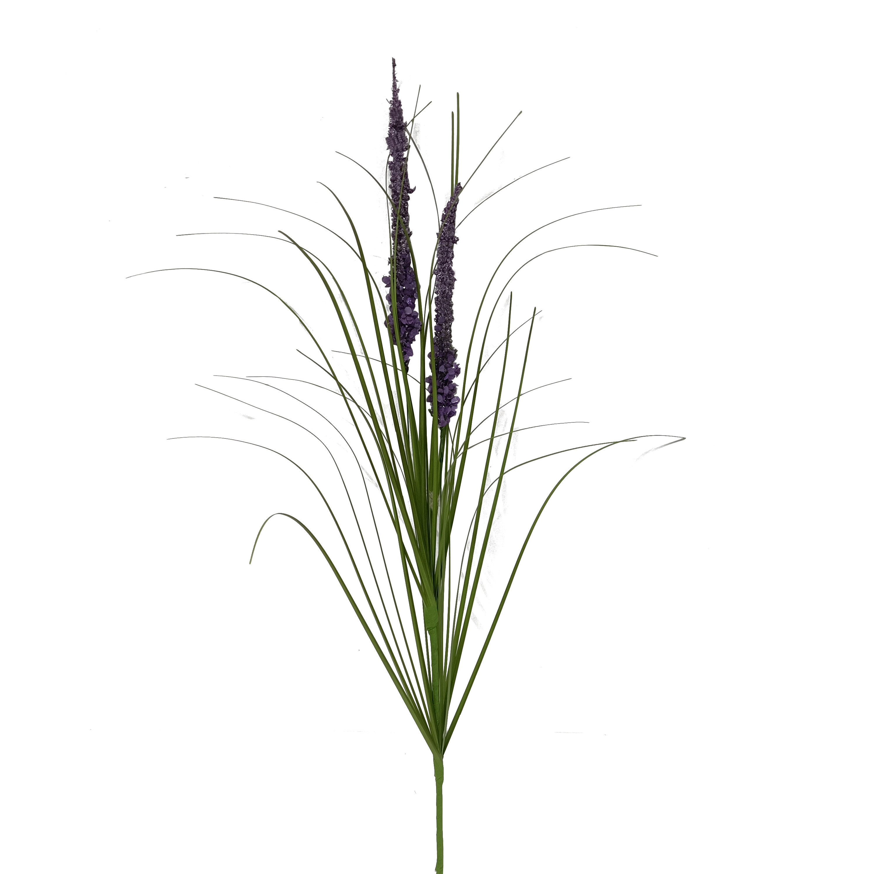 Vara Artificial de Pasto Ornamental con Espigas de Lavanda Premium – Elegancia Natural en Tono Verde y Violeta Silvestre