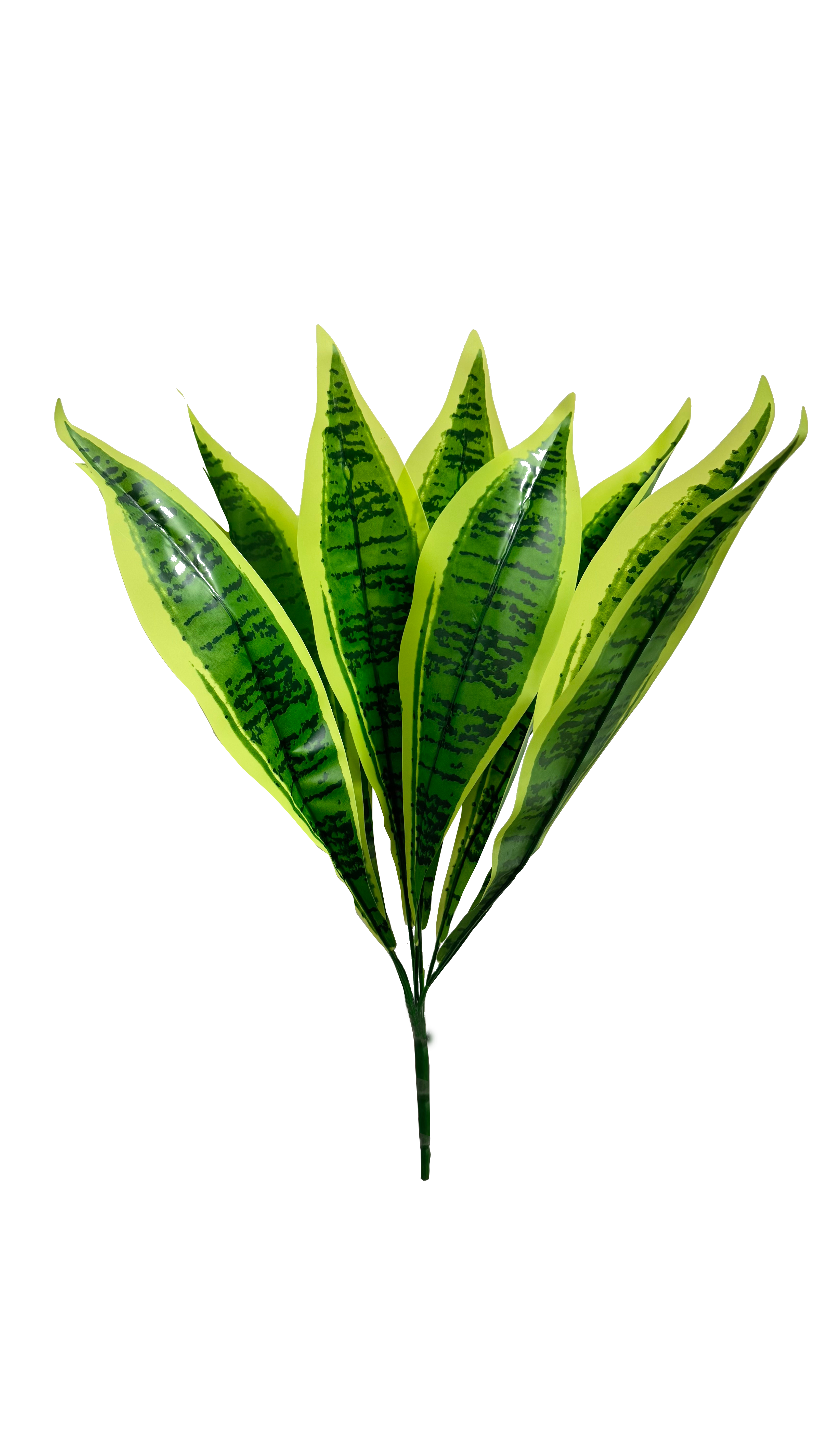 Planta de Sansevieria (Lengua de Suegra) Artificial Premium – Elegancia Botánica en Verde Matorral, Verde Vivo y Bordes Amarillo Lima
